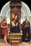 The Madonna and Child Enthroned with Saint John the Baptist and Saint Nicholas of Bari Raphael