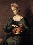 Woman with a Cat BACCHIACCA