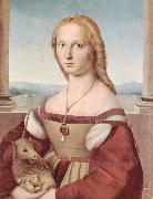 Young Woman with Unicorn Raphael