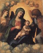Madonna and Child in Glory with Angels Correggio