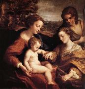 Le mariage mystique de sainte Catherine d'Alexandrie avec saint Sebastien Correggio
